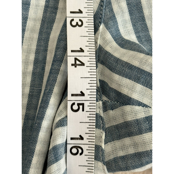 Draper's & Damon's Capri Cotton Elastic/Tie Waist Pull-on Pants Blue/White Sz 3X - Picture 11 of 13